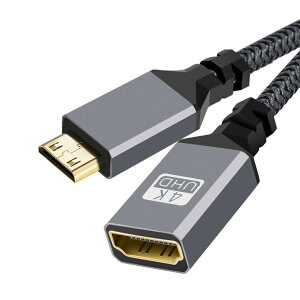 Mini HDMI to HDMIϊA_v^ Mini HDMI(IX)-HDMI(X)ϊP[uP[u HDMI P[u ^Cvc (HDMI~j) 3D/4K 2160P,1080P- 20CM [sAi]