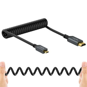 Twozoh Micro HDMI to HDMI�P�[�u�� HDMI�^�C�vA�I�X-Micro HDMI�^�C�vD(Micro)�I�X �����f�[�^�`�� GoPro Hero7 / Raspberry Pi 4 �Ή� HDMI�}�C�N���L�k���߉\ 30cm(150cm�����Ή�)
