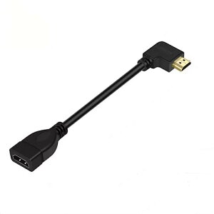 KKM-ラブショー0.15m 0.3m 0.5m短いHDMI ケーブル,4k /1080PHDMI 延長ケーブル, HDMI 1.4オス-メス 90度L字型左右向きHDMI 延長ケーブル 高速HDMI変換4K 60Hz HDMI 1.4ケーブル (0.15m, 右L,メス-オス)