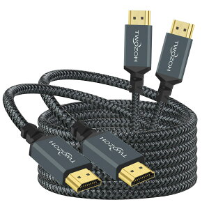 Twozoh 4K HDMIケーブル 3M 2本入りク ナイロン編組HDMI-HDMIコード 18Gbps 3D/4K@60Hz/ 2160P/1080P対応