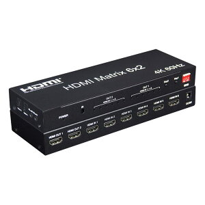 4K 60hz 6x2 HDMI Matrix 6 IN 2 OUT HDMIXvb^[XCb`PCTVfAj^[pEDIDt4x2 HDMI MatrixI[fBIrfIRo[^[ (6x2HDMI}gbNX)