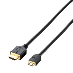 �G���R�� mini HDMI �P�[�u�� 1.5m 4K × 2K�Ή� �u���b�N DH-HD14EM15BK