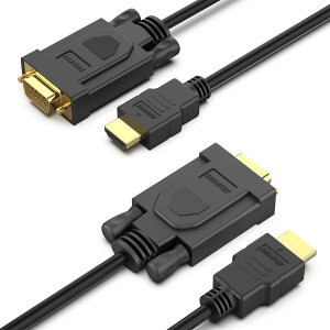 BENFEI 2 HDMI - VGA 1.8m P[u(tɔΉ)AP HDMI (\[X) - VGA (fBXvC) P[u (IX - IX) PC,j^[,vWFN^[, HDTV, Raspberry Pi, Roku, XboxɑΉ