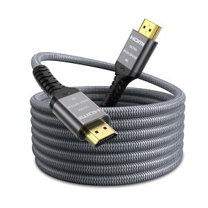 Quntis 8K HDMI ケーブル 3m【PS5 PS4対応】HDMI 2.1規格 8K@60Hz 4K@120Hz/144Hz超高速48Gbps高耐久 ナイロン編み ハイスピード 7680x4320p UHD HDR HDCP eARC 3Dイーサネット 3重シールドノイズ対策 hdmi cable TV、PCモニ