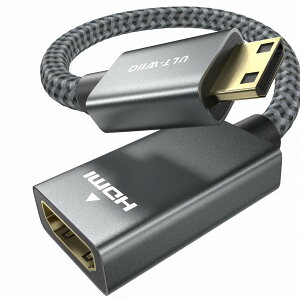 ULT-WIIQ Mini hdmi to hdmi ϊA_v^ - Mini hdmi P[u20cm A~O~j hdmiIX-HDMIXϊA_v^ - 4K 3D Raspberry Pi Zero WH z[rfIJ[ Sony, Nikon D5500, Canon, FujitsuȂǂɑΉ -