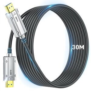 �^8K ���t�@�C�o�[ HDMI 2.1�P�[�u�� 30M HDMI �P�[�u�� 48Gbps �������`�� �M�������� �������z�� 8K@60Hz/4K@120Hz 7680*4320�̉��ʌ݊��� 48Gbps 8K@60Hz 4K@120Hz �������`��(30m)
