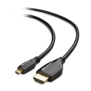 Cable Matters 4K Micro HDMI �P�[�u�� - 2m�AMicroHDMI - HDMI�ϊ��P�[�u���A3D��4K�𑜓x�ɑΉ� �}�C�N��HDMI�P�[�u���A�u���b�N