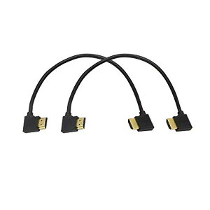 SinLoon 金メッキ 高速 90度 左 HDMI オス - 左 HDMI オスアダプタケーブル イーサネット 3D オーディオリターン対応 (0.3m LL-LL)