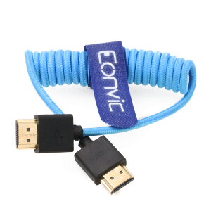 Eonvic Eonvic 2.1 HDMI RCP[u 8K HDMI to HDMI P[u ^ HDMI IX - IXGNXe_[ґgRCP[u ATOMOS Ninja VASony a7siiiAPortkeys BM5 j^[p (Coiled Braided cable, Blue HDMI cable)