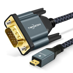 Twozoh Micro HDMI - VGAP[u 1M bL ґg Micro HDMI VGA (IX-IX) 1080P 720pΉ m[gp\RAvWFN^[AHDTVɑΉ