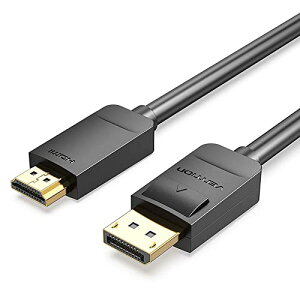 VENTION DP HDMI�P�[�u�� 1.5m �u���b�N HDCP�Ή� DP1.2�I�X HDMI1.4�I�X