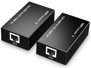 HDMI GNXe_[ LAN  Ă 60m܂ @ CAT6 HDMI M 1080P HDCP1.4Ή Extender CAT7 CAT6 CAT6A LANP[uΉ Ď rfIc Kp M@ƎM@ Zbg