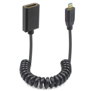 Duttek Micro HDMI to HDMI �����P�[�u���A8K 48Gbps Micro HDMI to HDMI �ϊ��A�_�v�^�[�A�����^ 8K HDMI ���X�}�C�N�� HDMI �I�X �P�[�u�� �A�_�C�i�~�b�NHDR�T�|�[�g �J���� �r�f�I HD �ʘb �Q�[��Gopro �Ή�1.2m