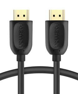 Fosmon HDMI �I�X - �I�X �n�C�X�s�[�h�P�[�u�� 15m�y4K/3D/�t��HD 1080p�Ή��E�C�[�T�l�b�g�EARC�E�����b�L�R�l�N�^�z- HDTV, Blu-Ray, PS3/PS4, Xbox, Wii U�Ή� (�u���b�N)