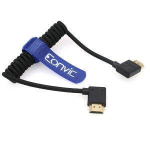 Eonvic 2.1 HDMI RCP[u 8K HDMI to HDMI P[u ^ HDMI IX - IXGNXe_[ґgRCP[u ATOMOS Ninja VASony a7siiiAPortkeys BM5 j^[p (Right -Left HDMI, Black Braided)