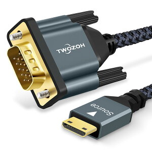 Twozoh Mini HDMI - VGAP[u 3M bL ґg Mini HDMI VGA (IX-IX) EgubN m[gubN ^ubg J rfIJp