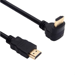 KKM-ラブショー0.15m 0.3m 0.5m短いHDMI ケーブル,4k /1080PHDMI 延長ケーブル, HDMI 1.4オス-メス 90度L字型左右向きHDMI 延長ケーブル 高速HDMI変換4K 60Hz HDMI 1.4ケーブル (0.3m, 上L,オス-オス)