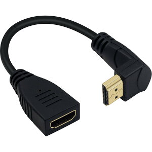 Poyiccot 8K HDMI延長ケーブル 短い L字、90度下向きHDMI オスからメスケーブル、48Gbps HDMI 2.1 延長ケーブル 短い 8K 60Hzビデオと3D HDR TV/Xbox /PS4 /PS5 用