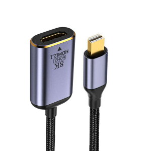 NFHK Mini DisplayPort 1.4 \[X - HDMI 2.0 fBXvC 8K 60hz UHD 4K Mini-DP - HDMI IX j^[A_v^[P[u