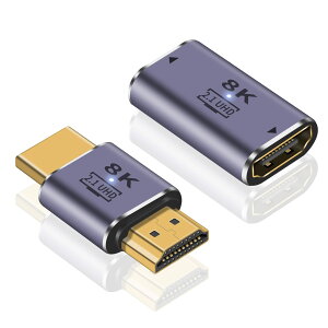 Duttek 8K HDMI2.1�ϊ��A�_�v�^�[ 48Gbps UHD HDMI�I�X�I�X�ϊ��A�_�v�^�[ HDMI���X����t�F�����G �J�v���[�ϊ��A�_�v�^�[�R�l�N�^�[ 8K@60Hz�r�f�I�Ή� DVD/�e���r/���j�^�[�p (2�p�b�N)