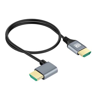 cablecc �����^HDTV HDMI 2.1�I�X-�I�X�P�[�u�� 8K 4K �n�C�p�[�t���L�V�u�� �X�����R�[�h 90�x ���p�^�C�v A �R���s���[�^�[ HDTV 50cm�p