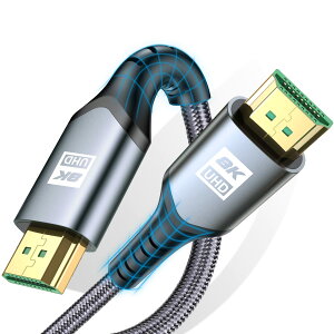 HDMI 2.1 hdmiP[u 3M [PS4 PS5Ή] HDMI 2.1 Ki 8K@60Hz 4K@120Hz/144Hz 8K HDMIP[u 2.1  UHD 48Gbps eARC Xbox Series X/S UHD HDR HDCP eARC 3D C[Tlbg ARC Apple TV Fire TV PCj^[ ȂǓKp (O[)