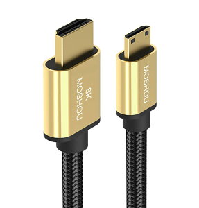 y8KŁzSikai 8K Mini HDMI to HDMI ϊP[u o] HDMI2.1Ki 48Gbpsш敝 8K@60Hz 4K@120Hzx HDR/HIFI/4:4:4RGB/eARCΉ 24KbLvO ⃁bL nCXs[h 0.5m~5m MOSHOU ~jhdmi