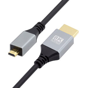 CY Cable Micro HDMI 2.1 �����^ HDTV �P�[�u�� 8K 4K �n�C�p�[�X�[�p�[�t���L�V�u�� �X�����R�[�h Type-A to Type-D �J���� HDTV 50cm�p