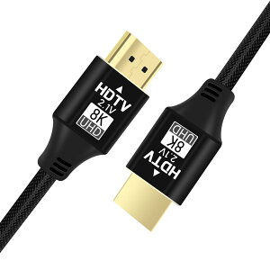 HUO JI HDMI P[u 5m nCXs[h 8K/60Hz HDMI 2.1  48Gbps eARC Dynamic HDR 3D C[TlbgΉ 7680×4320 iCґg x UHDer/PC/j^[/PS5/Xbox/Nintendo Switch/Apple TV/Fire TVΉ(ubN