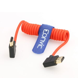 Eonvic ���A���O�� �~�j HDMI - HDMI �X�v�����O �P�[�u�� 1080P �\�j�[ CX7 / �\�j�[ SR7E / Atomos Shogun ���j�^�[�p (Red Left -Right bend)