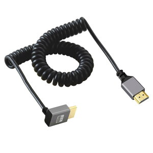 Cablecc 4K 60hz �X�g���b�` �R�C����P�[�u�� �I�X HDMI 2.0 - �I�X HDMI 90 �x�������p�x�t�� ���b�v�g�b�v ���j�^�[ HDTV �R���s���[�^�[�p