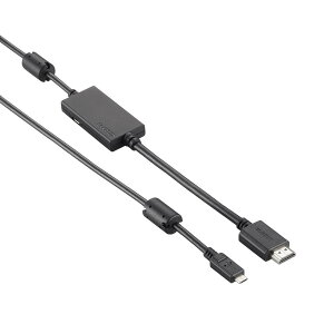 �G���R�� MHL�P�[�u�� 3.0 (HDMI to microB) 2A���}���[�d TV�����R���Ή� 0 2m �u���b�N DH-MHL3HD20BK