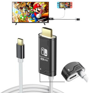 JINGDU USB C to HDMI P[u Nintendo Switch NS/OLED/Steam Deck/ROG Ally ɑΉ |[^u USB-C to HDMI R[h̓IWĩXCb`hbNuăerʃ~[OɎgp\ (, 4K30Hz)