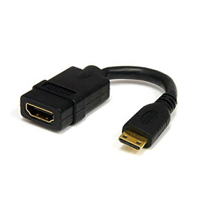 StarTech.com ~jHDMI - HDMI ϊA_v^P[u/12cm/nCXs[h Mini HDMI - HDMI 1.4/4K30Hz/~jHDMI ^CvC IX - HDMIX/ubN HDACFM5IN