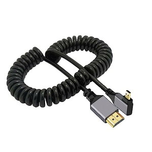 Cablecc 4K 60hz �}�C�N�� HDMI 1.4 �I�X - HDMI �I�X �������X�g���b�` �R�C����P�[�u�� 90 �x HDTV ���j�^�[ �R���s���[�^�[ ���b�v�g�b�v�p