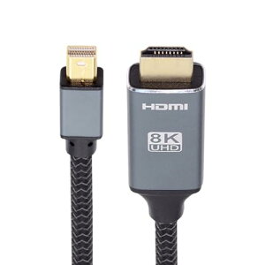 cablecc 8K 60hz Mini-DP - HDMIオス Mini DisplayPort 1.4ソースからHDMI 2.0 ディスプレイ UHD 4K モニターケーブル 1.8M