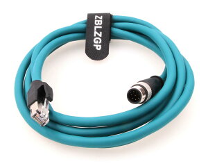 ZBLZGP �H�Ɨp�J���� �C�[�T�l�b�g M12 8�� A-Code RJ45 �C�[�T�l�b�g Cat-6 �V�[���h�P�[�u�� Cognex DMR200 500 ISM1400 (2M)