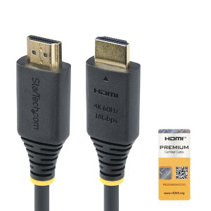 StarTech.com HDMI 2.0P[u^3m^4K60Hz 1440p 144Hz^Premium HDMI^ubN^v~AnCXs[h^UHD er TV p\Rڑ HDMI2-CABLE-4K60-3M