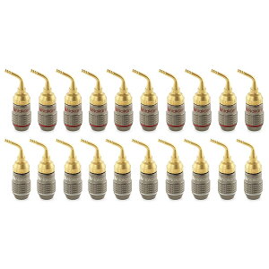 Nakamichi FanLock Excel �V���[�Y 24k�����b�L 2mm�s���v���O�o�i�i �X�v�����O�N���b�v�R�l�N�^�[�p, 10 AWG - 18 AWG �Q�[�W �T�C�Y 4mm �X�s�[�J�[ �A���v Hi-Fi �X�e���I �z�[���V�A�^�[ ���W�I �I�[�f