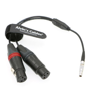 Alvin's Cables Z CAM E2 �J���� �p�� �I�[�f�B�I Input ���� �P�[�u�� 5 Pin �I�X to Two XLR 3 Pin ���X