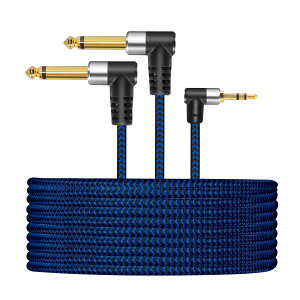 LDKCOK 3.5 mm 1 / 8�g�f���A��6.35�~�����[�g��1 / 4�hTS���m�����X�e���IY�P�[�u���X�v���b�^�R�[�h5M�AAce 3 x 90�x�Ȃ��݌v�A�v���O�A���h�v���ɊȒP�ŁA�ȒP�ɂ́A�X�}�[�g�t�H���AiPod�A�T�E��