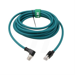 HangTon M12 GigE Ethernet 8�s�� X�R�[�h RJ45 �P�[�u�� CAT7e �R�O�l�b�N�X�Y�Ɨp�J�����Z���T�[�p L���^90�x 8P (20m)