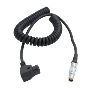 SZRMCC D Tap to 1B 4 Pin Female Power Cable for Canon Mark II C100 C300 C500 (Coiled Cable)