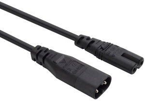 JLY PDU C7 C8�P�[�u�� 2.5A-250V 1.8M �d�������P�[�u�� c7to C8 IEC C8/C7�Ή� UL�K�i�F�� �����c �y�� ���d�ی� �ό� �ϖ��� �X�s�[�J�[�A�v�����^�[�A�n���h�E�H�[�}�[�A���b�v�g�b�v�ȂǂɑΉ� 2