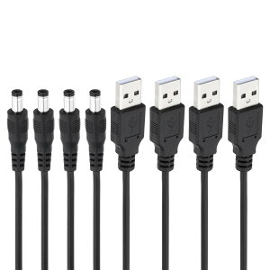 PATIKIL 3tB[g US B 2.0 A^CvDC 5.5x2.1mm oPbgWbNdP[u 4{ C[A_v^[RlN^[[dR[h t@ Xs[J[ vp 