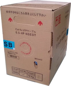 ���{�����@Cat5e�@LAN�P�[�u���i300m�����j�@NSEDT 0.5mm-4P�@��
