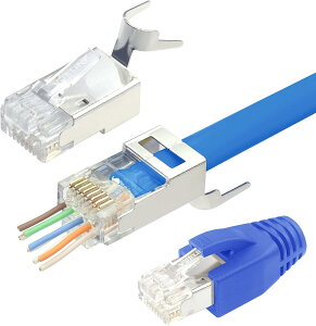 VCELINK LANRlN^+یJo[ V[htRJ45pXX[RlN^ 23AWG Cat6A/Cat7lbg[NP[uɑΉ [ho[t 20Zbg u[