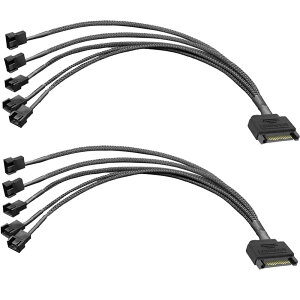 Kiligen 2  SATA  5 EFC 3 s / 4 s PMW 12V PC P[X t@dA_v^ P[uA3 s܂ 4 s (PWM RlN^)  15 s SATA Rs[^ N[[pt@dP[u