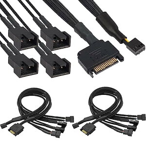 Xiatiaosann SATA - 3 s 4 s PWM t@ A_v^[ Xvb^[ nu 12V fXNgbv Rs[^[ N[[ P[X t@pґgX[u P[u (30cmA2 pbN)