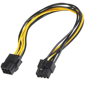 KAUMO PCIe 8s(IX) - PCIe 6s(X) ϊ OtBbN{[h ⏕d ϊP[u (30cm)